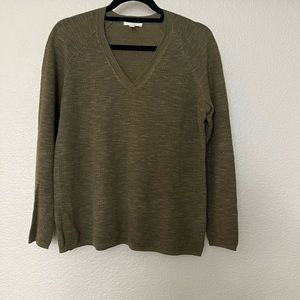 Olive green Eileen Fisher top, size M